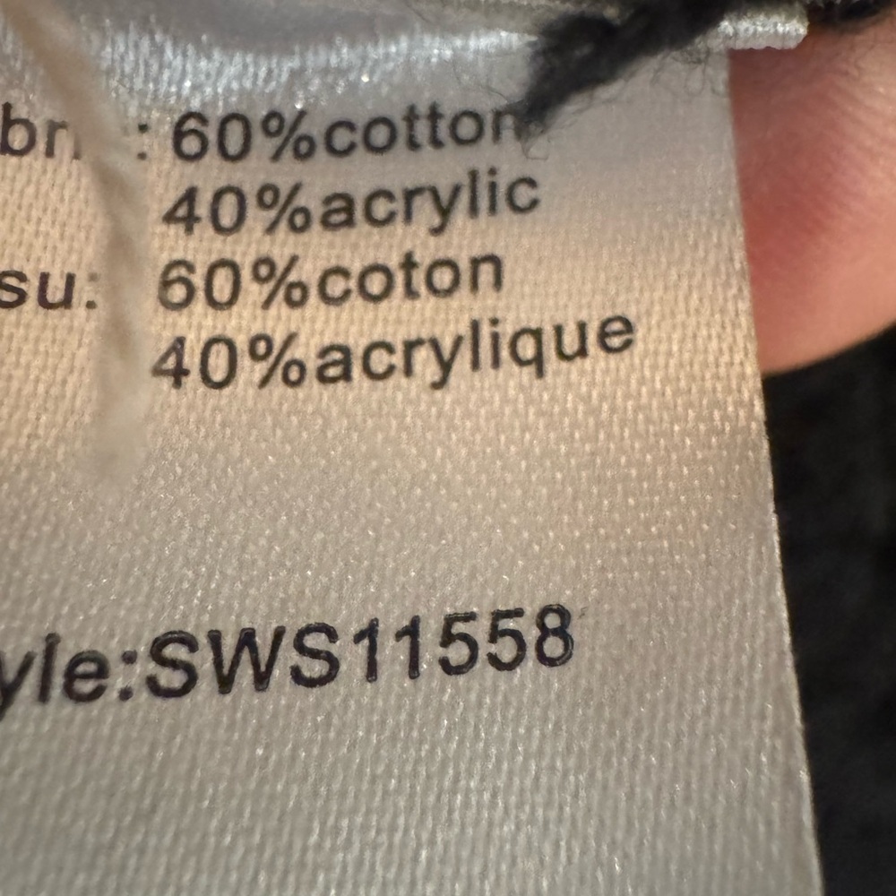 ELAN Black & Natural Striped Crochet Ruffle Sleeve Top - NWT - Picture 9 of 15